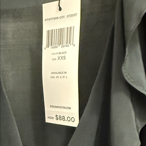 BCBGeneration Black Ruffle Blouse - Picture 3 of 8